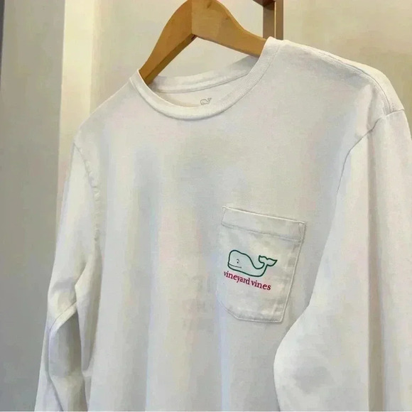 Vineyard Vines Boy’s XL White Holiday Graphic Long Sleeve T-Shirt - Picture 4 of 10